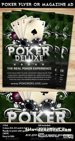 Poker Magazine Ad or flyer Template