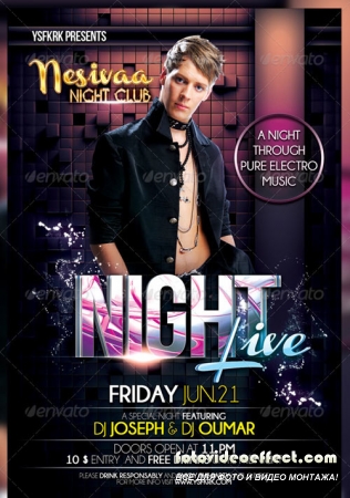 Night Live Flyer Template