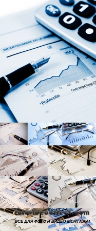 Stock Photo: Business objects, banking and finance