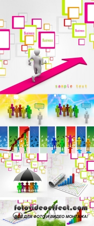 Stock Photo: Communication concept in abstract background 