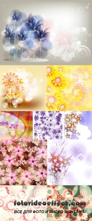 Stock: Flowers on bright a background