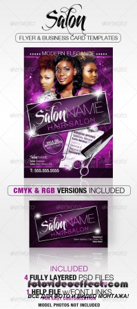 Salon Flyer and Business Card Templates