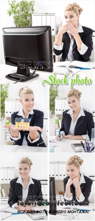    / Beautiful business lady - raster clipart