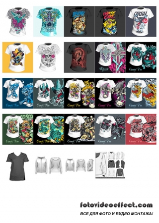 Vector collection of T-Shirts and CriaModa