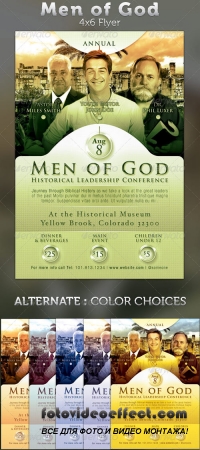 Men of God 4x6 Leadership Conference Flyer