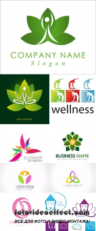 Stock: Logo yoga, meditation, spa
