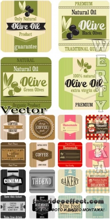   -   / Food labels - vector clipart