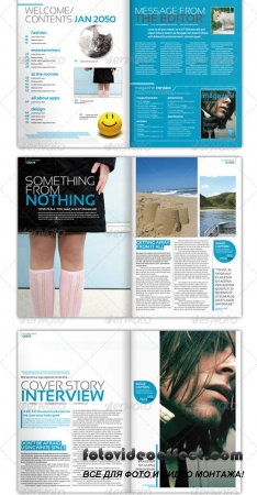 Stylish InDesign Magazine Template