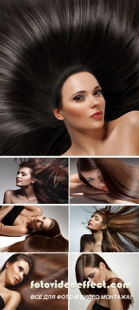 Stock Photo: Woman with healthy long hair 2