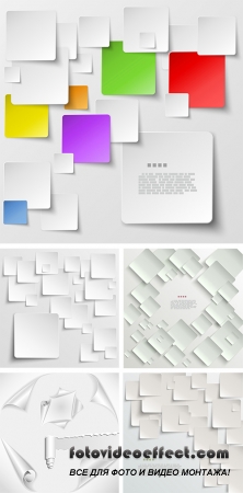 Stock: White tiles abstract vector background