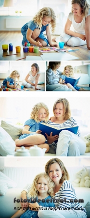 Stock Photo: Reading at home
