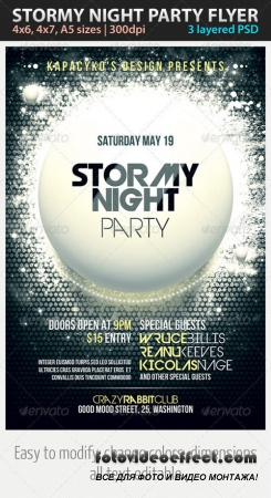 Stormy Night Party Flyer