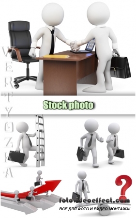    3D / Business people in 3D - Raster clipart