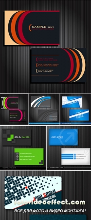 Stock: Set of creative business cards