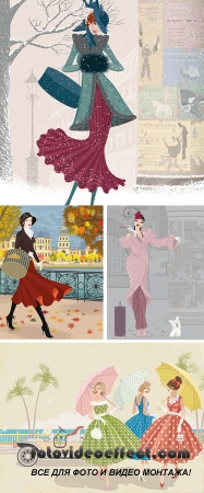Stock: Three elegant women