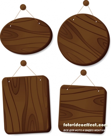 Exquisite wooden tag 01 - vector