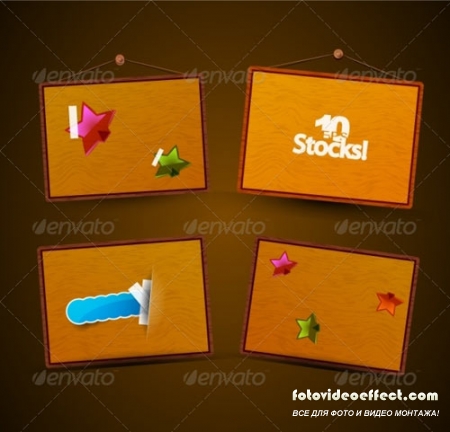 Vector Wooden Plaques