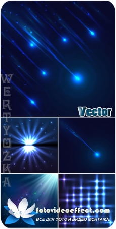   ,    / Shine and luster, blue vector backgrounds