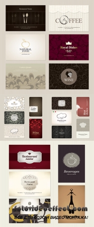 Stock: Set of 5 detailed business cards