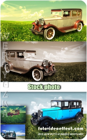   / Retro cars - Raster clipart