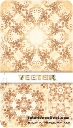    / Gold floral patterns - vector clipart