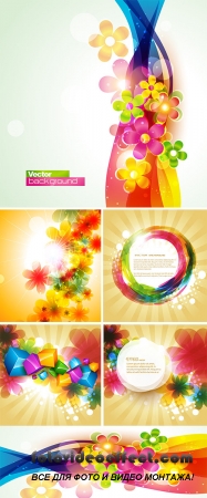 Stock: Abstract background set 45
