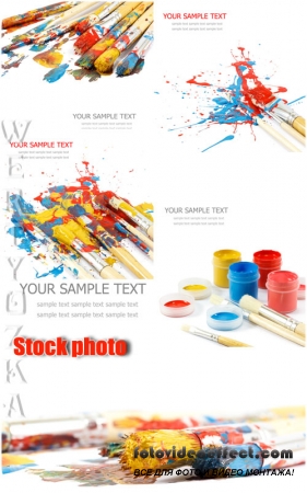    / Paints and brushes - Raster clipart