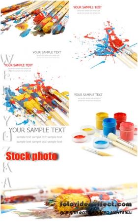    / Paints and brushes - Raster clipart