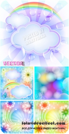    ,    / Vector background with flowers