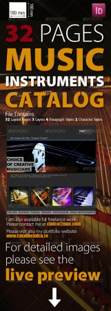32 Pages Musical Instruments Catalog