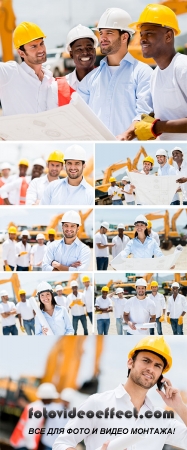 Stock Photo: Group of construction workers