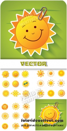  / Sun, background with the sun - vector clipart