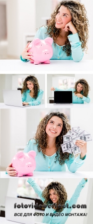 Stock Photo: Business woman at the office