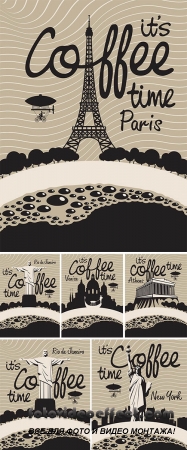 Stock: Cup of coffee on a background