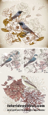 Stock: The wallpaper in vintage style