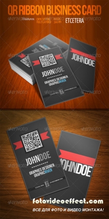 QR Ribbon Business Card