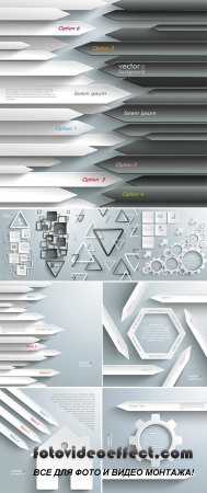 Stock: White Arrows Infographic