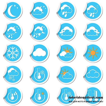 VECTOR CLIPART -   / Weather Forecast - Icons set 1