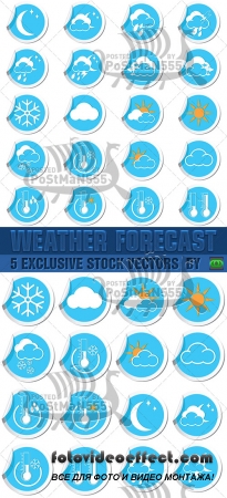 VECTOR CLIPART -   / Weather Forecast - Icons set 1