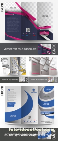 Stock: Tri-fold Fashion Brochure Design Vector
