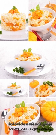  Stock Photo: umpkin risotto