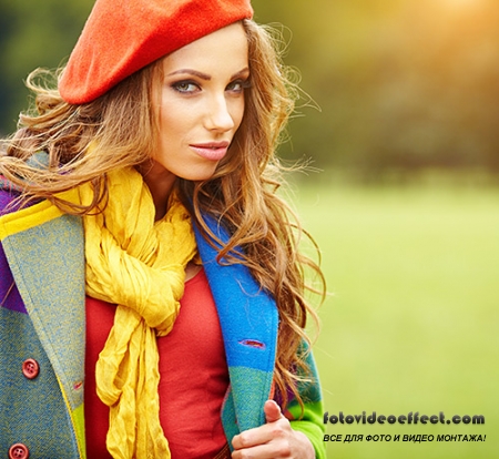 STOCK IMAGES -      / Beautiful girl in autumn park, 2