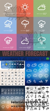 VECTOR CLIPART -   / Weather Forecast - Icons set 2