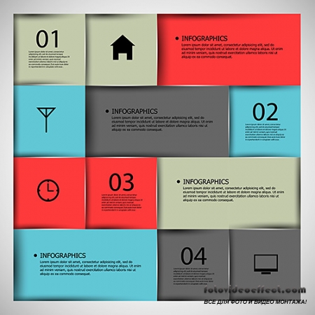 VECTOR CLIPART -   / Abstract paper infographic Set 1