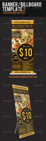 Restaurant Billboard or Banner Template