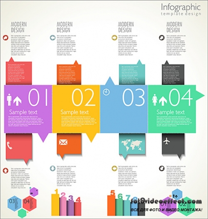    | Infographics - Modern Design template 3, 