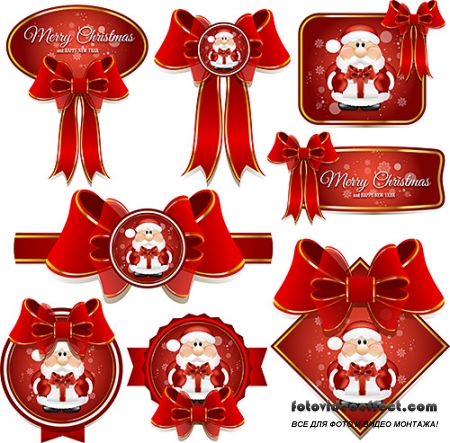     | New Year and Christmas stickers, 