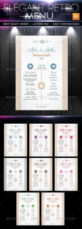 Elegant Retro Style Menu