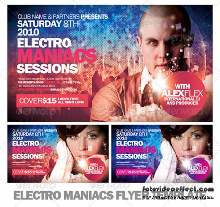 Electro Maniacs Flyer Template