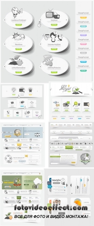 Stock: Website template design menu navigation